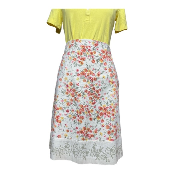 Talbots Dresses & Skirts - TALBOTS Vintage Floral  A-line Cotton Skirt Size 4